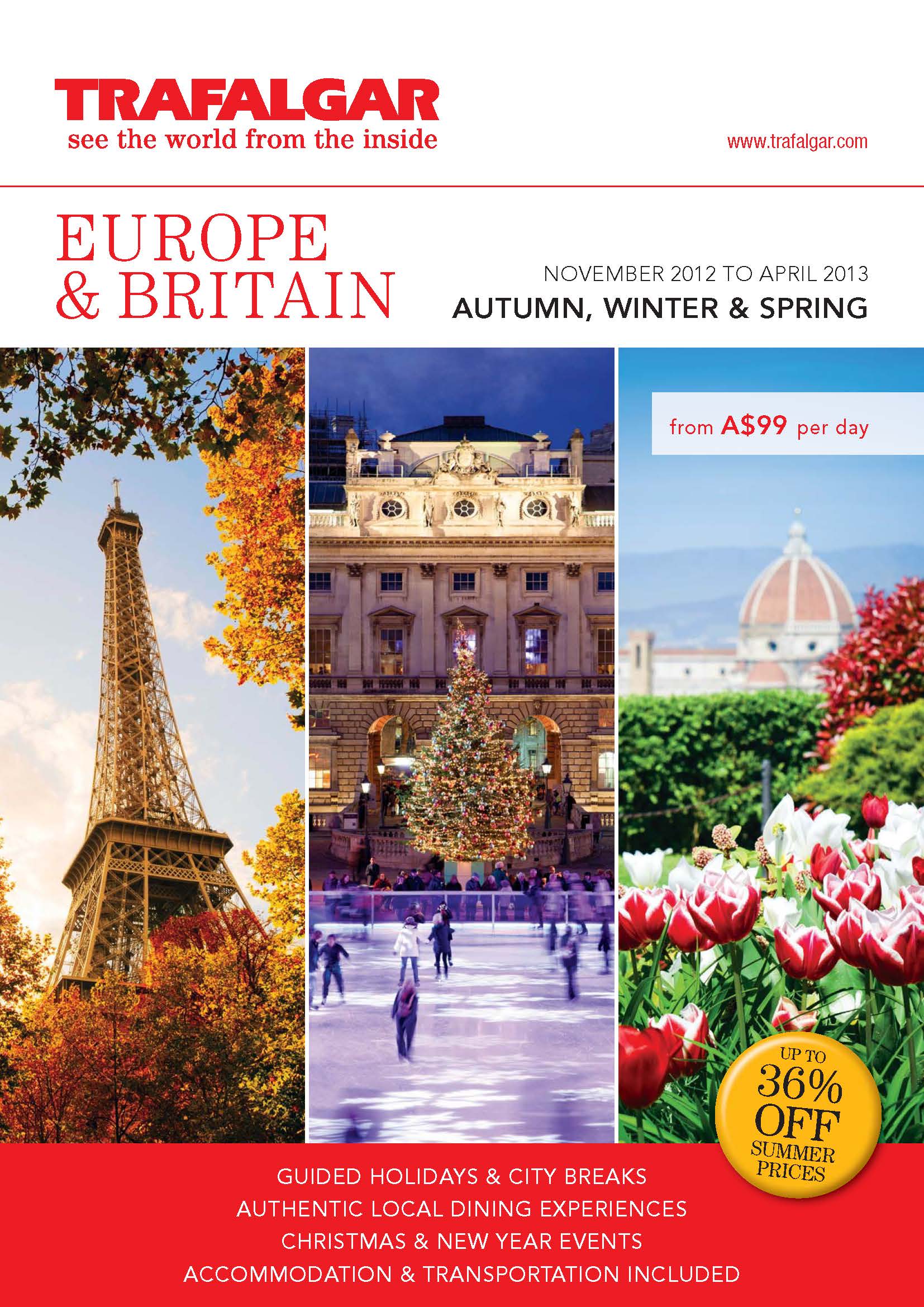 Travel Daily Trafalgar Europe Autumn, Winter & Spring Brochure 2012